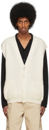 Agnona Off-White Vest Cardigan