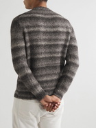 Altea - Striped Alpaca and Cotton-Blend Sweater - Gray