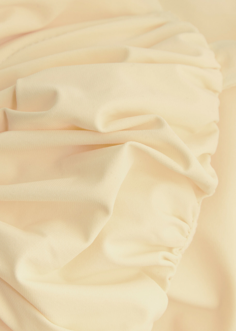 Faithfull The Brand Dinard Gathered Swimsuit Off White