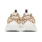 Gucci White Removable Crystals Flashtrek Sneakers