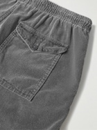 Save Khaki United - Easy Straight-Leg Cotton-Corduroy Drawstring Shorts - Gray