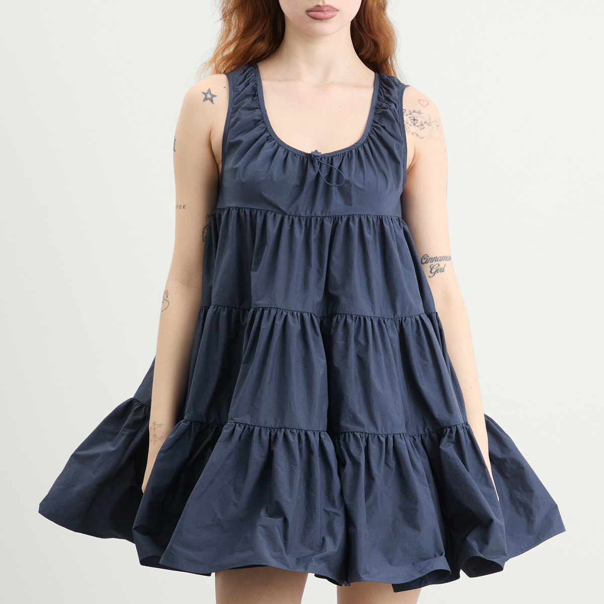 Cecilie Bahnsen Women's Aino Dress in Ripstop in Navy