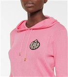 Balmain - Embellished cashmere and silk hoodie