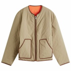 Checks Downtown Men's Reversible Liner Jacket in Olive/Orange