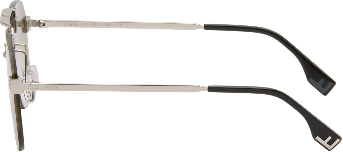 Fendi Silver 'Fendi' Sky Sunglasses
