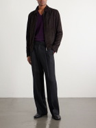 Thom Sweeney - Suede Bomber Jacket - Brown