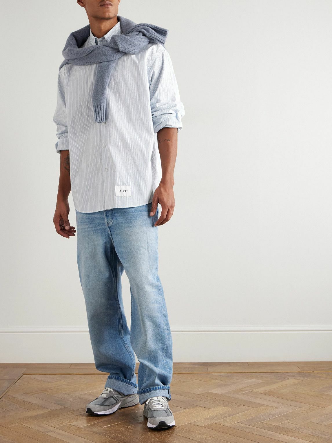 WTAPS - Striped Cotton Shirt - Blue