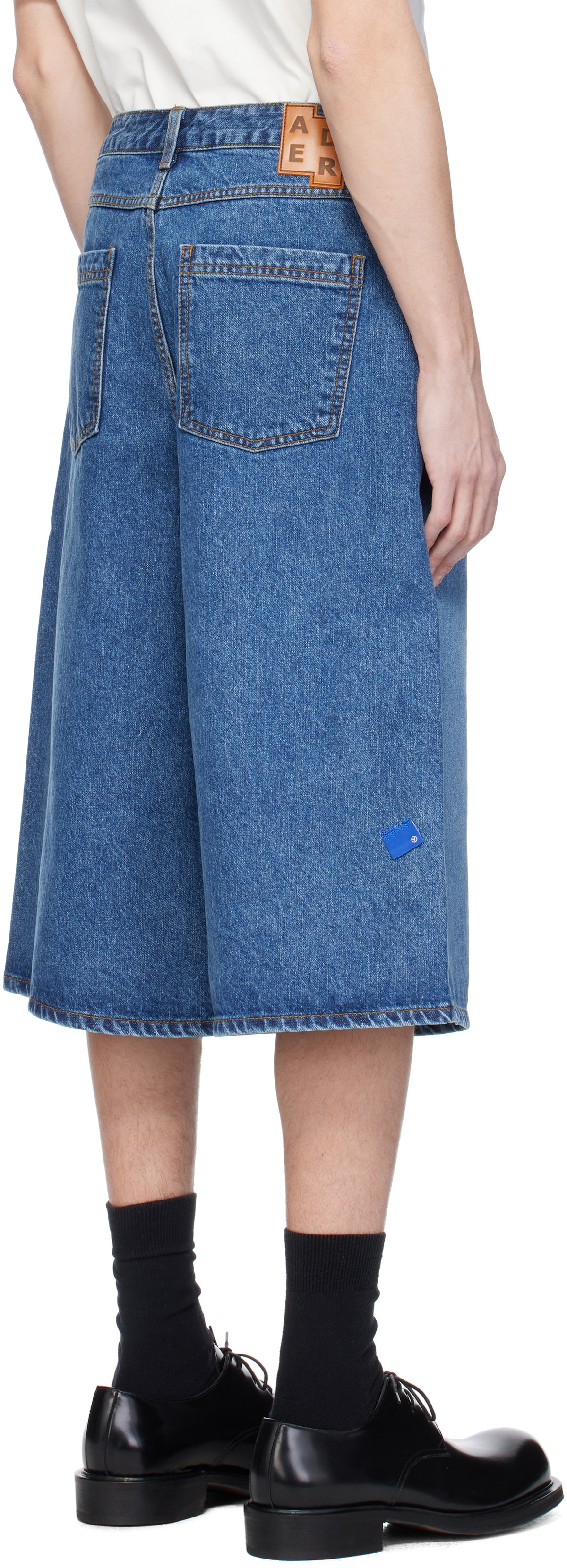 ADER error Blue Sig; TRS Tag 01 Denim Shorts