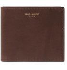 SAINT LAURENT - Leather Billfold Wallet - Brown