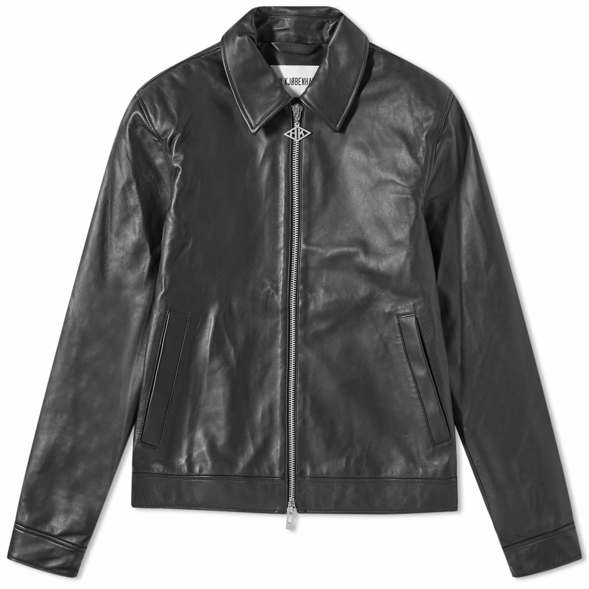 Han Kjobenhavn Men's Leather Pilot Jacket in Black Han Kjobenhavn