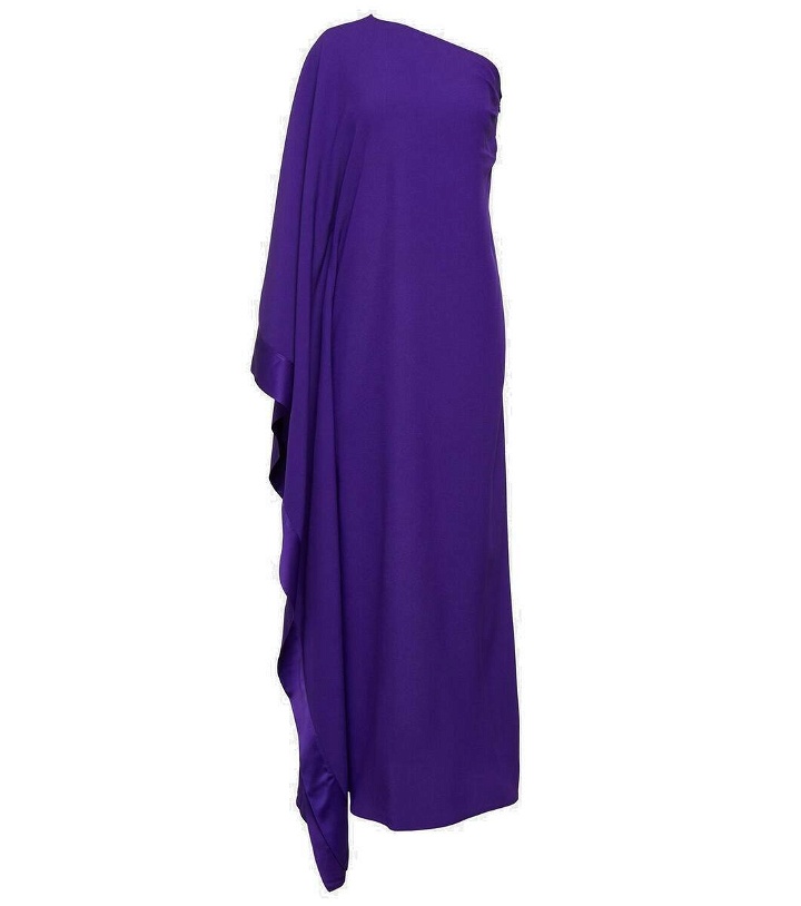 Photo: Taller Marmo Betsy one-shoulder crêpe gown