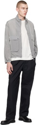 Emporio Armani Gray Textured Jacket
