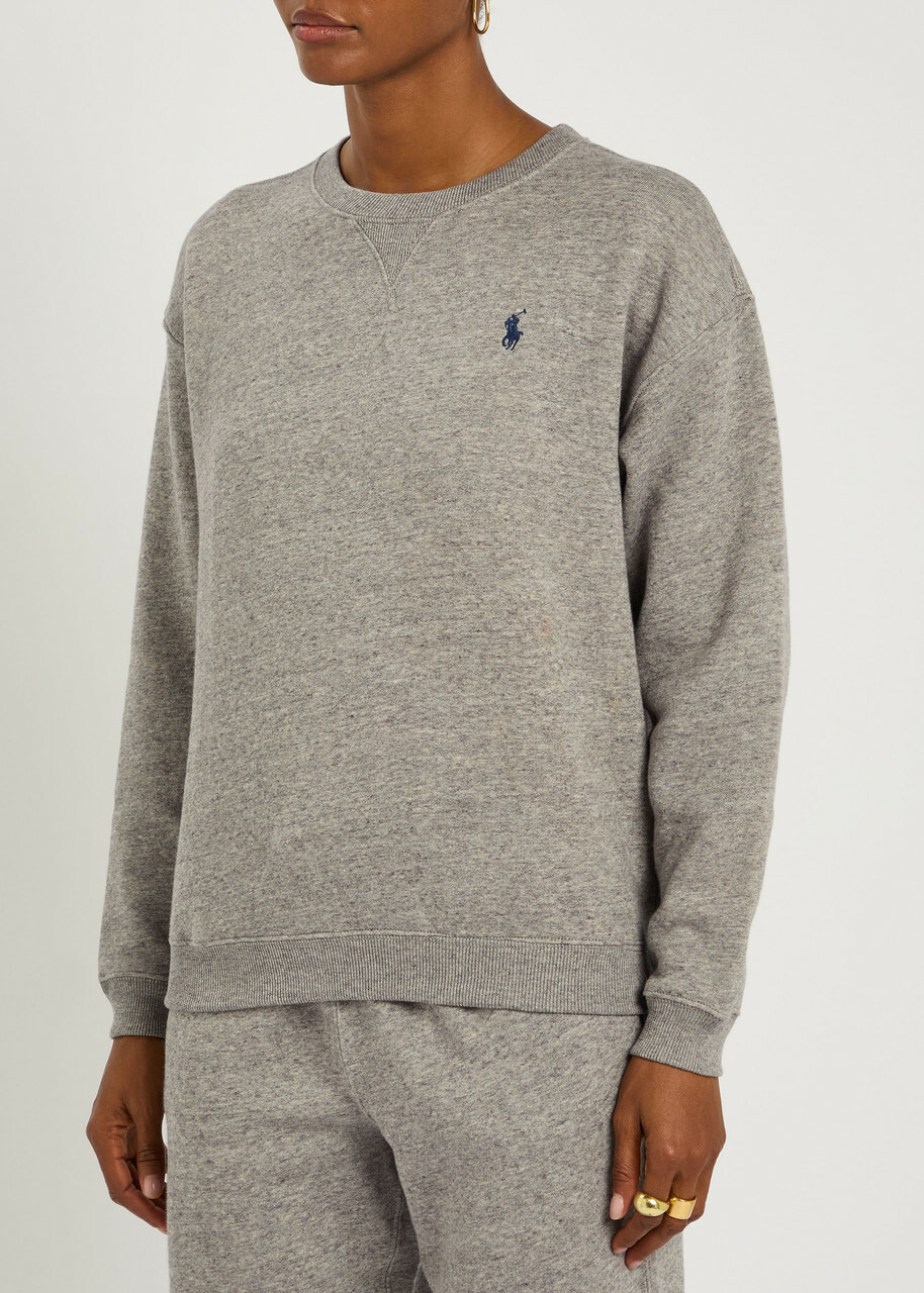 Polo Ralph Lauren Logo-embroidered Cotton-blend Sweatshirt Grey