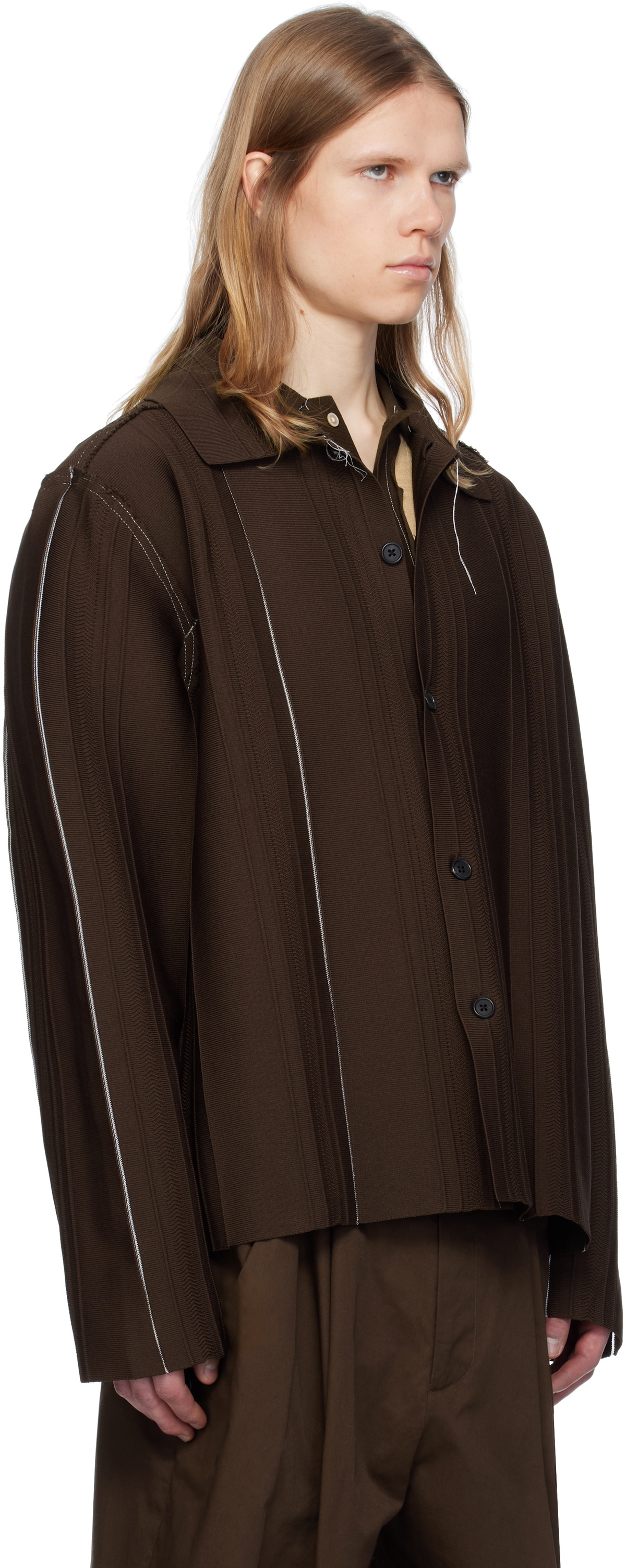 Camiel Fortgens Brown Viscose Cardigan