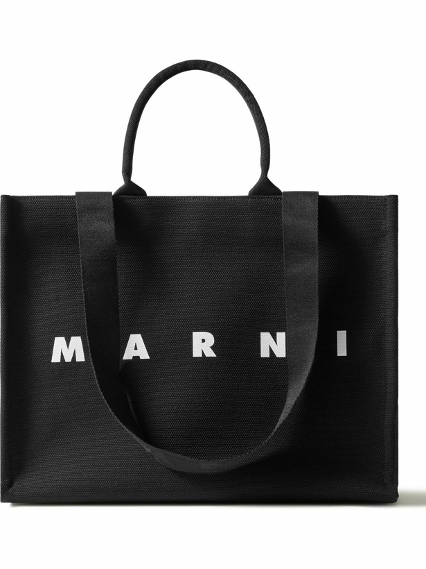 Photo: Marni - Logo-Print Canvas Tote Bag