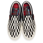Vans Black and White Baractua Edition Classic Slip-On Sneakers