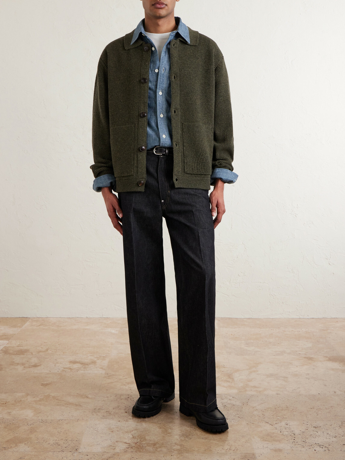 FrizmWORKS - Wool-Blend Cardigan - Green