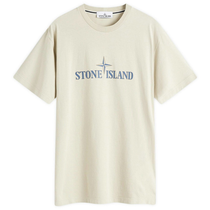 Photo: Stone Island Men's Logo T-Shirt in Plaster