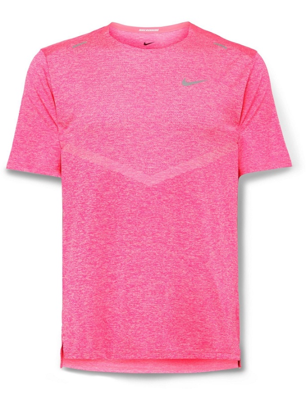 Photo: Nike Running - Rise 365 Mélange Dri-FIT T-Shirt - Pink