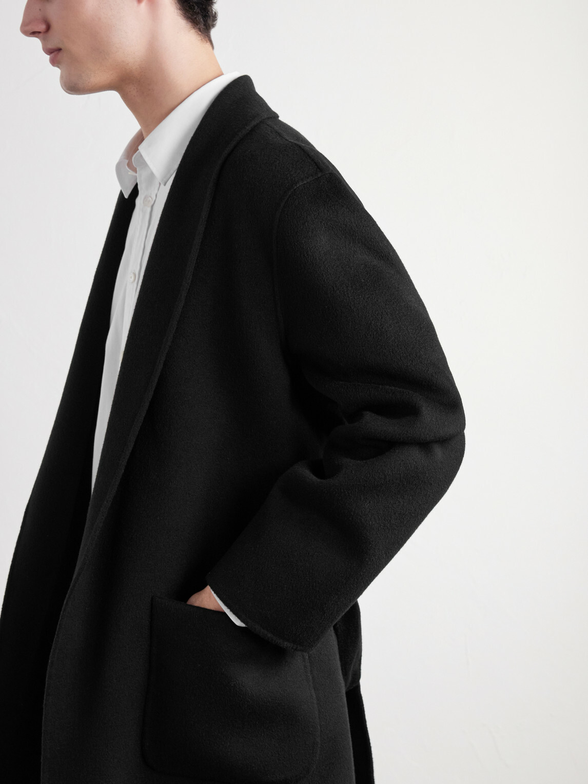 TOTEME - Belted Wool Coat - Black