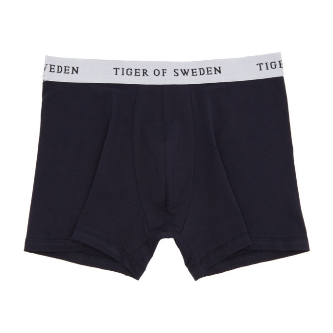 Photo: Tiger of Sweden Three-Pack Black and Navy Knuts Boxer Briefs