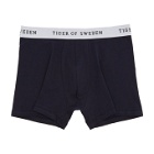 Tiger of Sweden Three-Pack Black and Navy Knuts Boxer Briefs