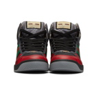 Gucci Black and Red Screener Sneakers