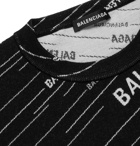 Balenciaga - Logo-Intarsia Virgin Wool-Blend Sweater - Men - Black