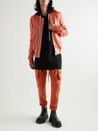Rick Owens - Leather Bomber Jacket - Orange