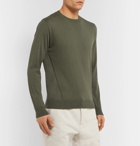 Loro Piana - Slim-Fit Cotton and Silk-Blend Sweater - Green