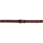 Maison Margiela Red Leather Glitter Basic Belt
