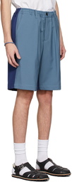 Marni Blue & Navy Colorblock Shorts