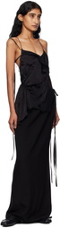 Ann Demeulemeester Black Sheila Long Bias Maxi Skirt