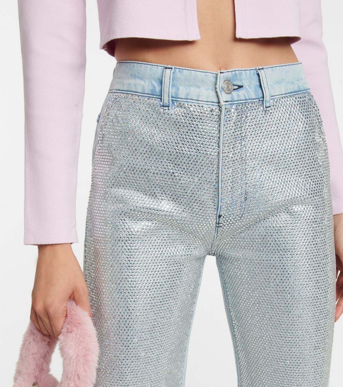 【Frame】 Le Jane embellished high-riseジーンズ Frame - Le Jane embellished high-rise jeans Frame Denim