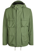 Rains Hooded Waterproof Jacket Green