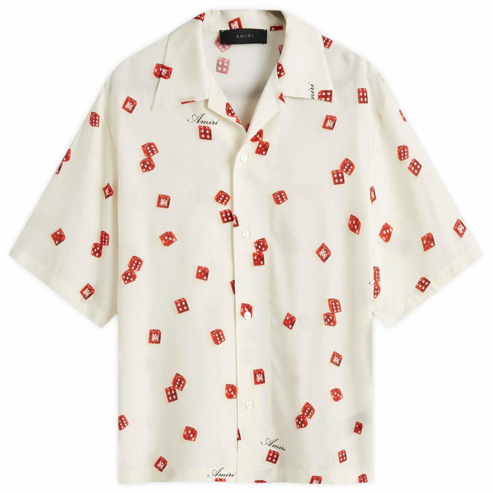 Photo: AMIRI Men's Dice Bowling Shirt in Alabaster