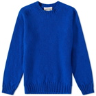 Jamieson's of Shetland Men's Crew Knit in Royal