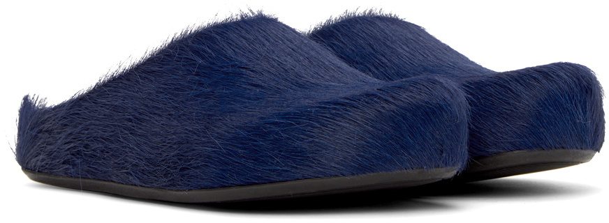 Marni Navy Fussbett Sabot Slides