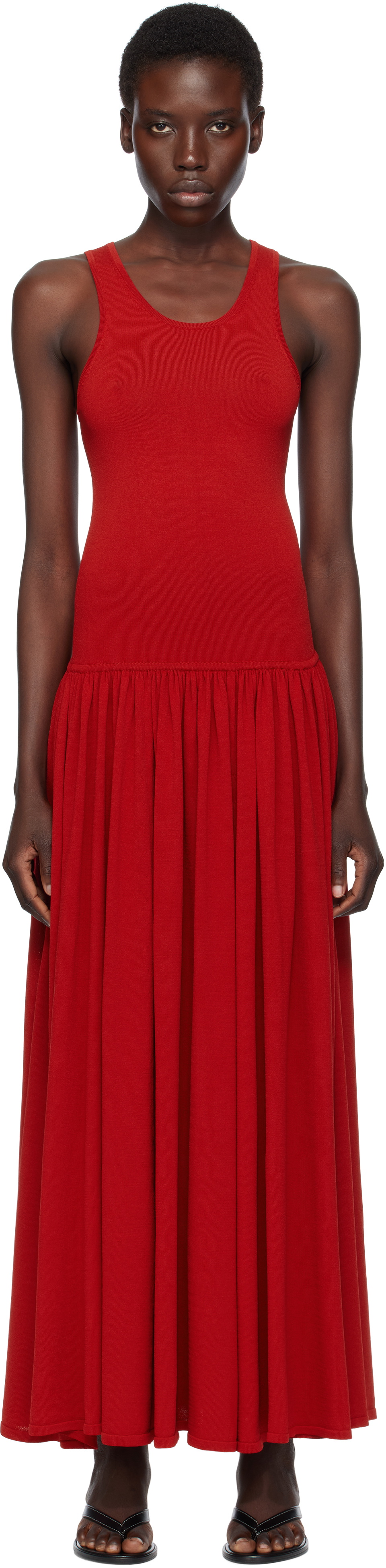 Loulou Studio Skin Pink Wool Icon Straight-cut Dress Loulou
