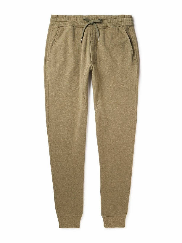 Photo: TOM FORD - Tapered Cotton-Blend Jersey Sweatpants - Green