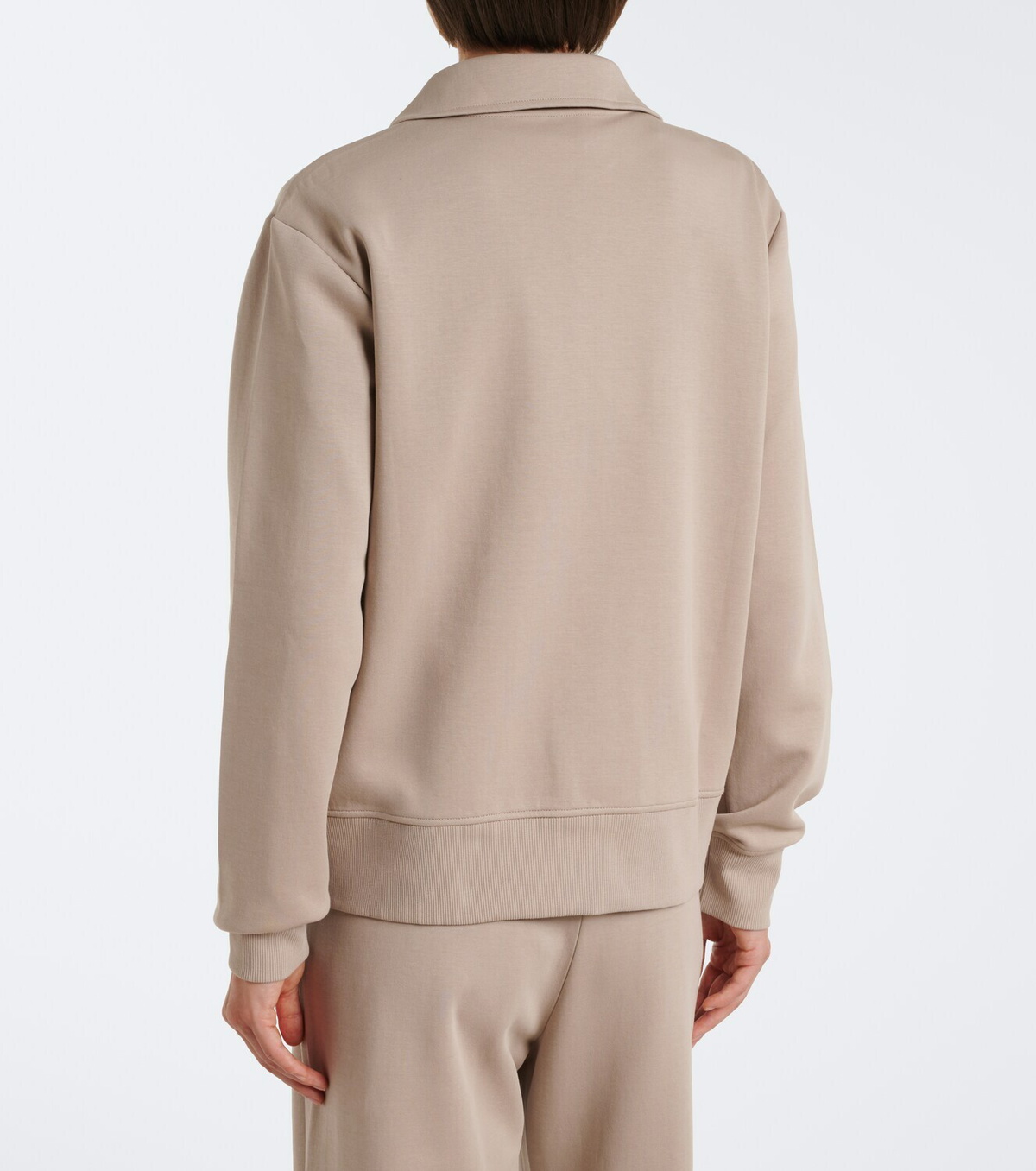 'S Max Mara Cotton-blend zip-up sweatshirt