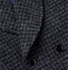 MP Massimo Piombo - Robbie Shawl-Collar Double-Breasted Checked Alpaca-Blend Coat - Gray