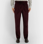 Rubinacci - Manny Pleated Cotton-Blend Corduroy Trousers - Burgundy