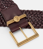 Etro Pegaso woven leather belt