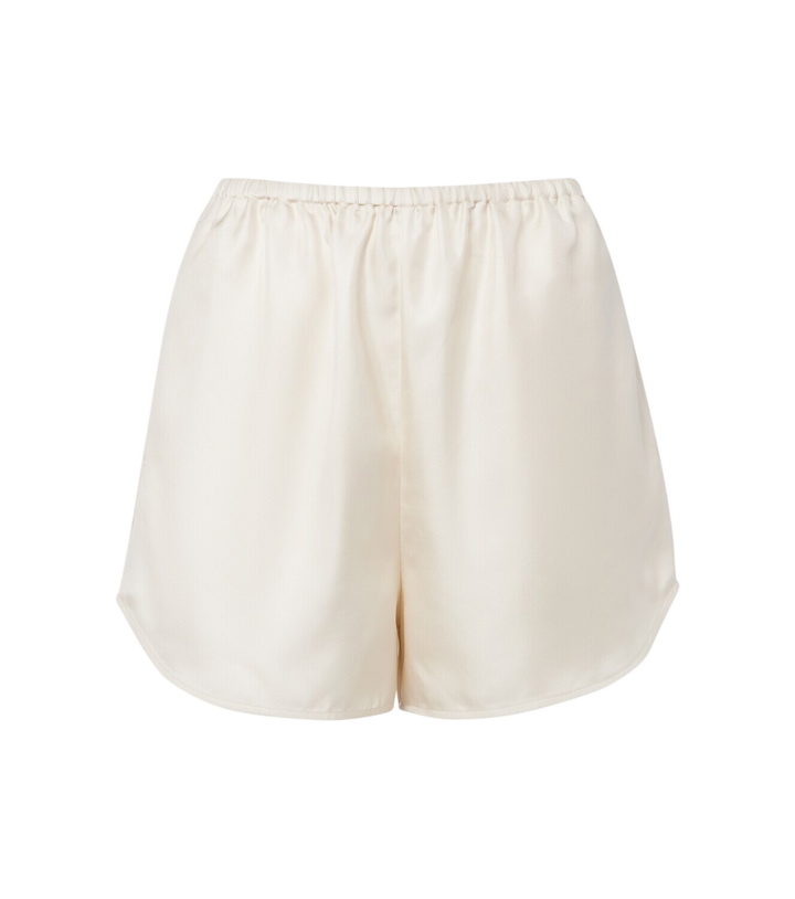 Photo: Loulou de Saison Cabo silk satin shorts
