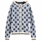 Casablanca Men's Monogram Zip Up Hoodie in Navy
