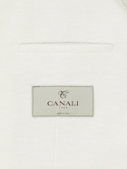 Canali - Slim-Fit Unstructured Cotton-Blend Piqué Blazer - Neutrals