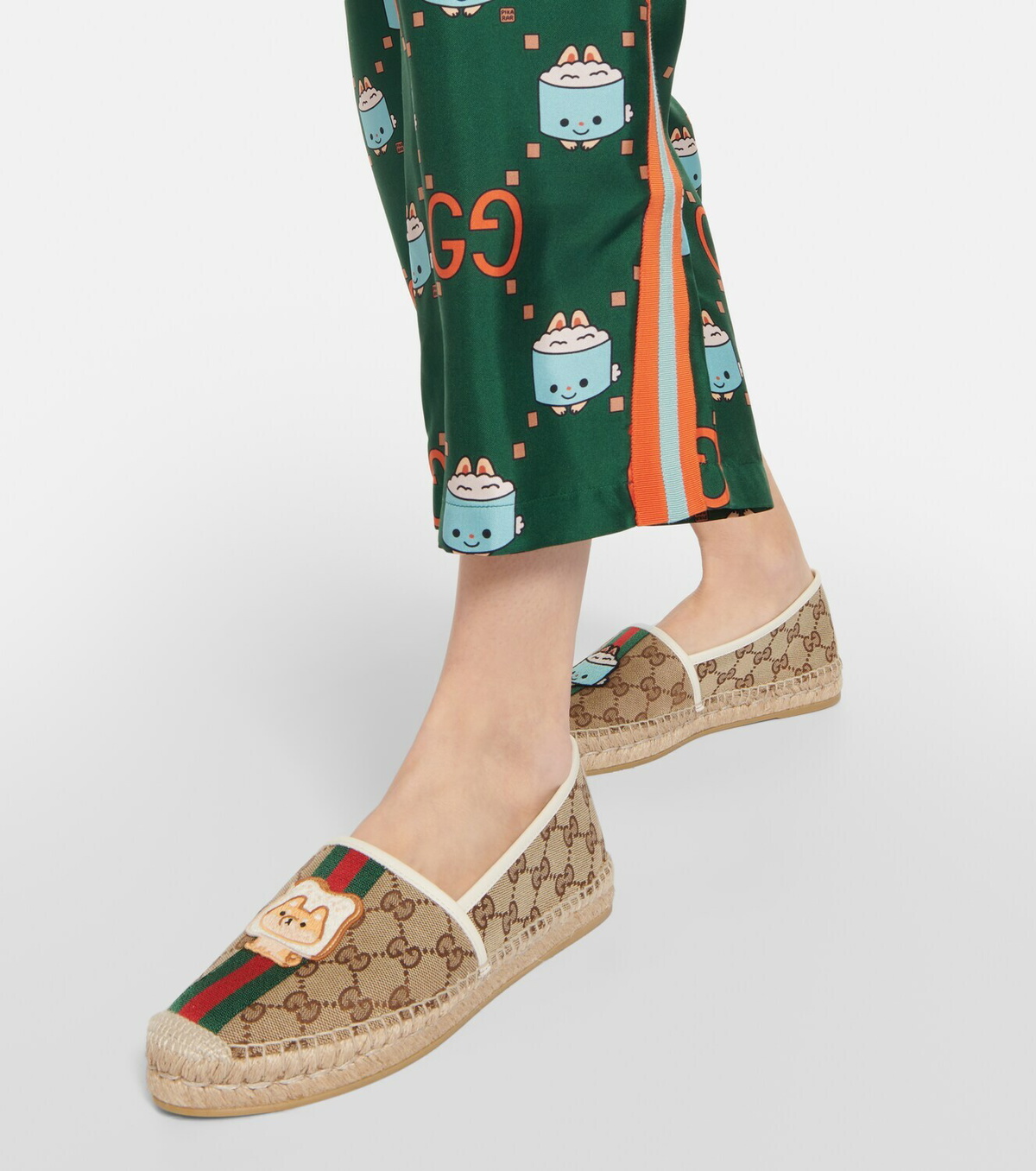 Gucci logo canvas on sale espadrilles