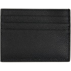 Thom Browne Black Pebble Grain Note Compartment Card Holder