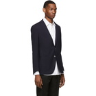 Boss Navy Virgin Wool Raye Blazer